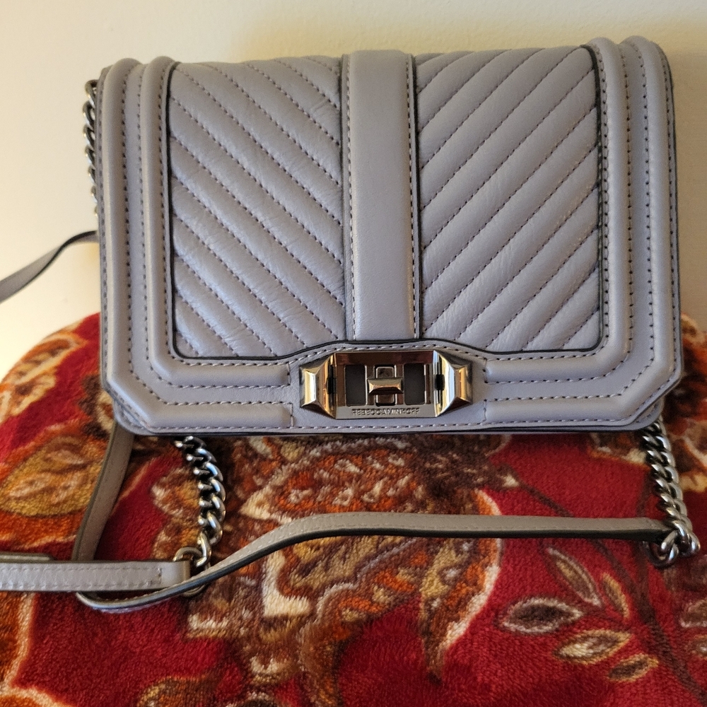 Rebecca Minkoff Grey Quilted Leather Bag. - Picture 4 of 6